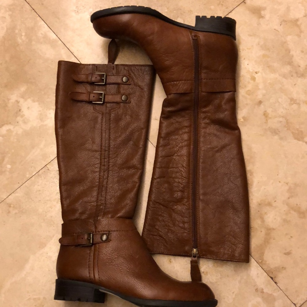 Knee high leather boots